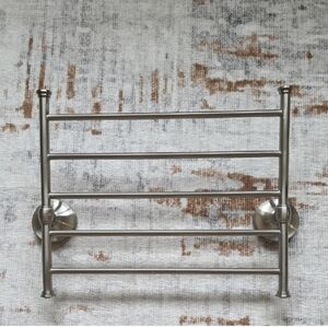 Pottery Barn Brayden Satin Nickel Magazine Newspaper Book Holder New In Open Box